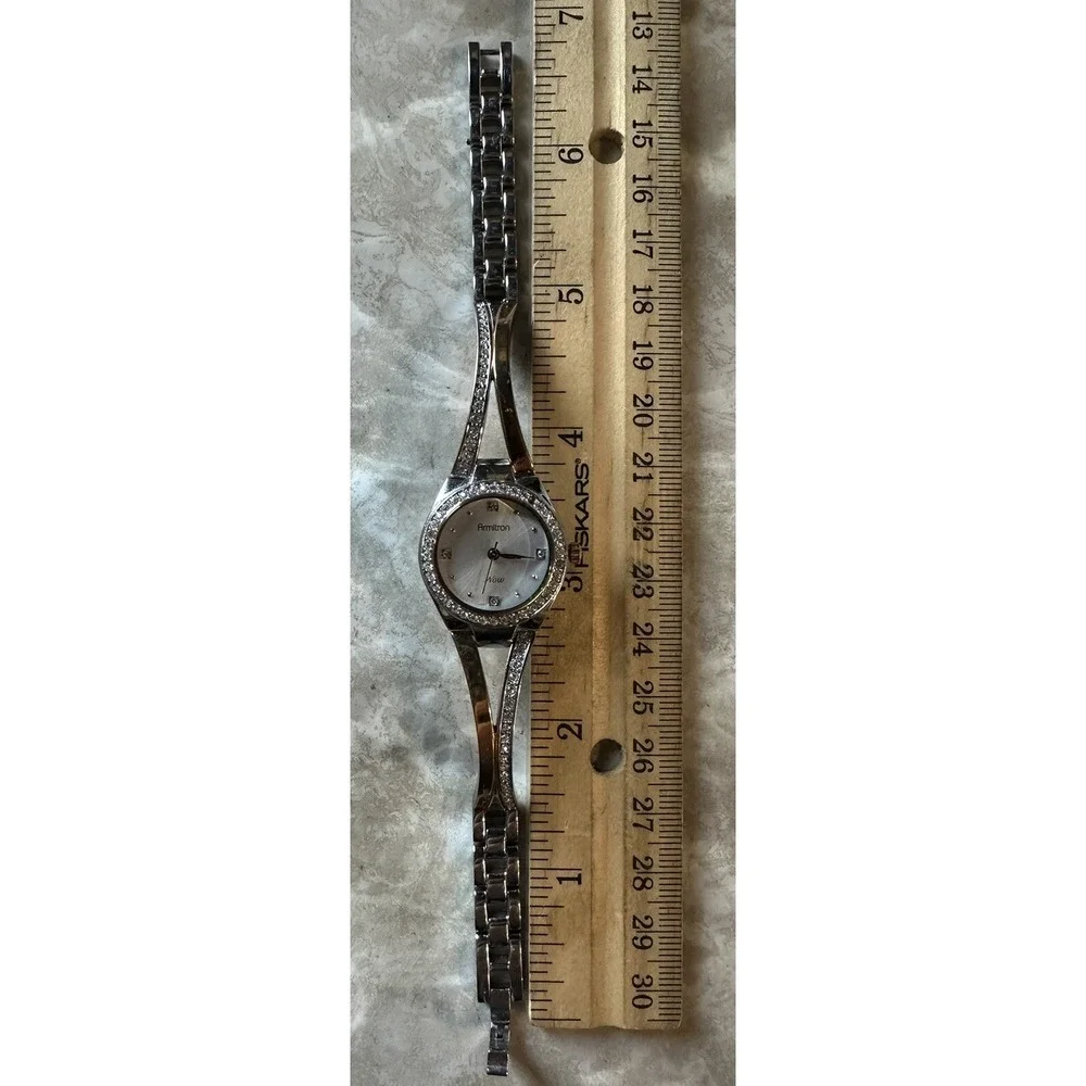 Armitron Now Women 75/3975TR New Battery Swarovski Crystal Rosegold/SilverTone A